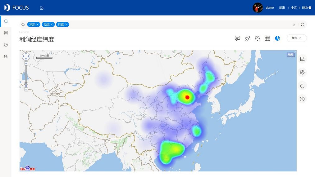 DataFocus从入门到精通
经纬热力图