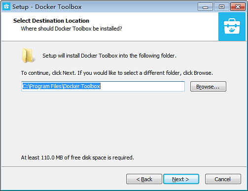图10-1-11 安装Docker
Toolbox路径向导