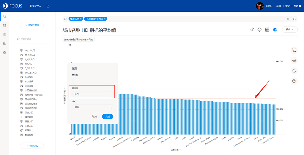 《DataFocus 和数据对话》图3-1-8
目标值设置期望值