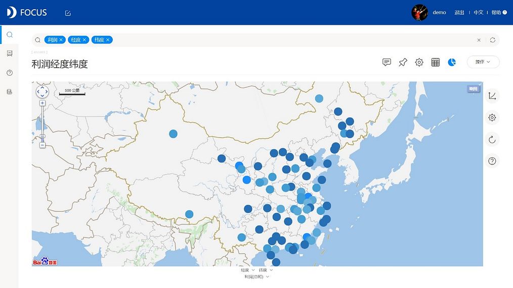 DataFocus从入门到精通
经纬气泡图